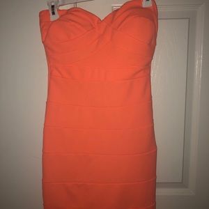 Strapless mini dress